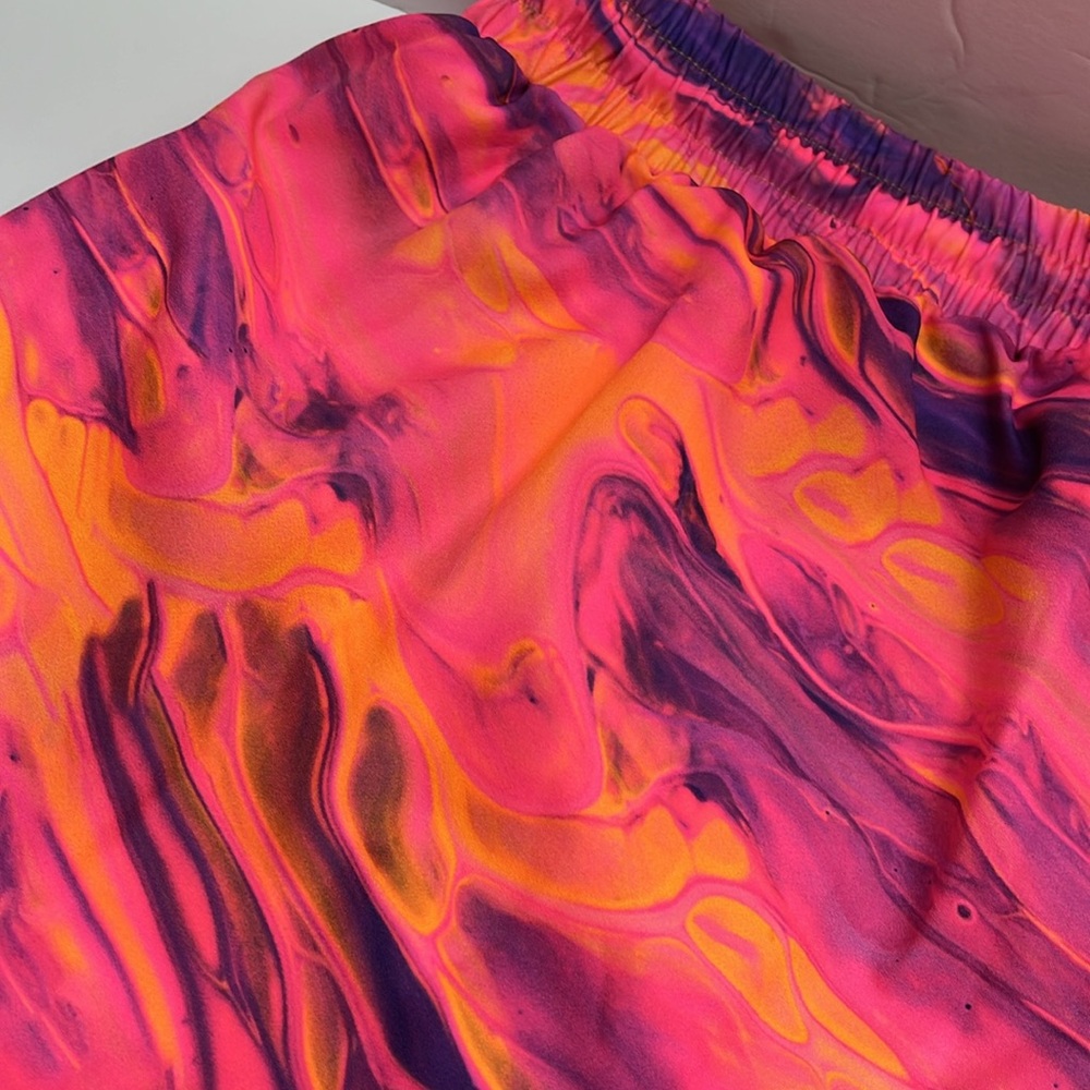 Papi Vibrant Orange and Purple Swim Trunks/ S-XL - Picture 9 of 11